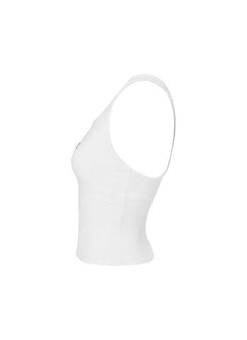 Unbalanced Logo Banding Crop Top