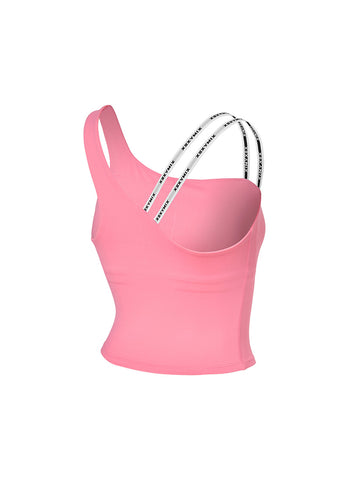 Unbalanced Logo Banding Crop Top