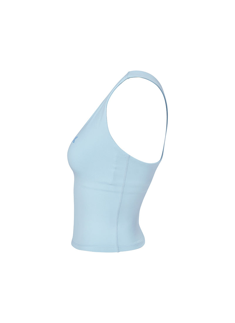Unbalanced Logo Banding Crop Top