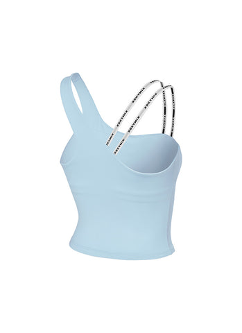 Unbalanced Logo Banding Crop Top