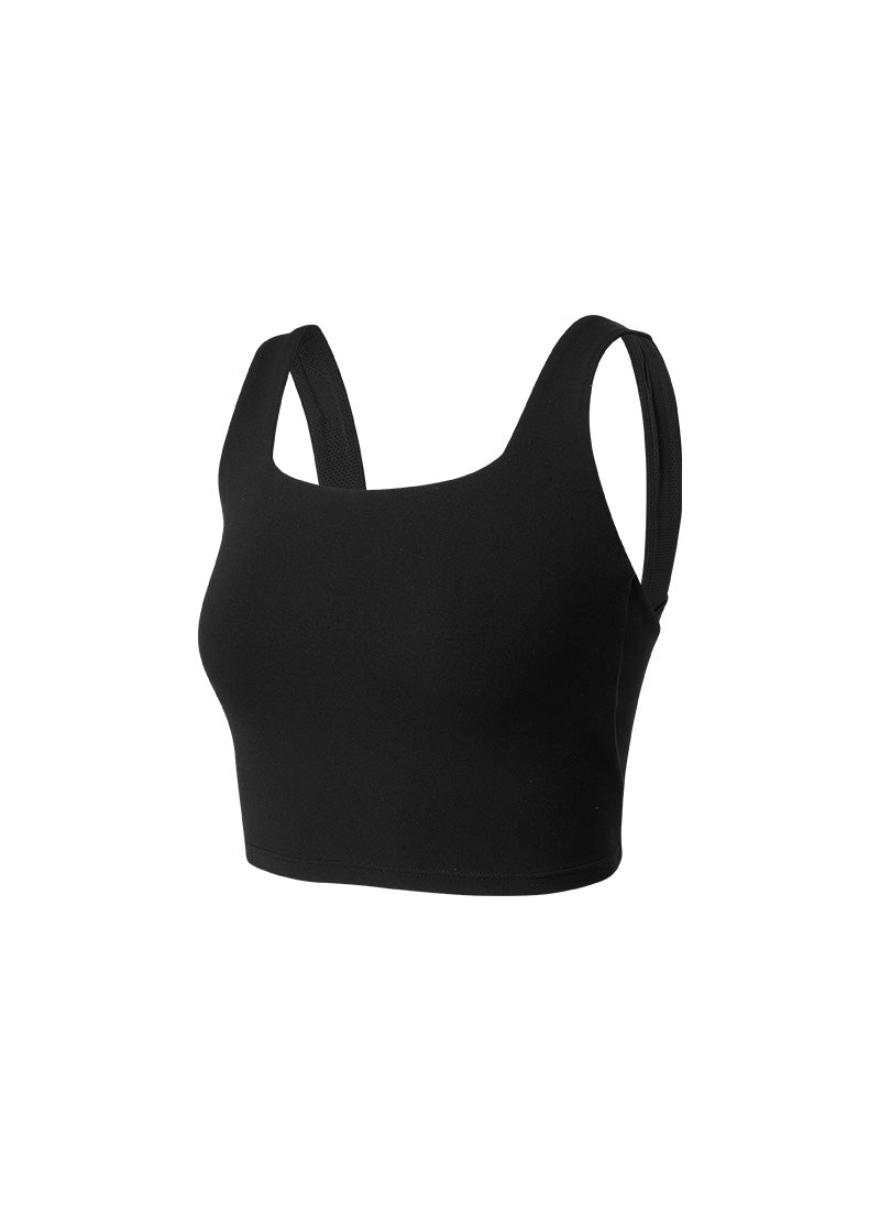 Black Label Signature Power Rise Back Twist Crop Top