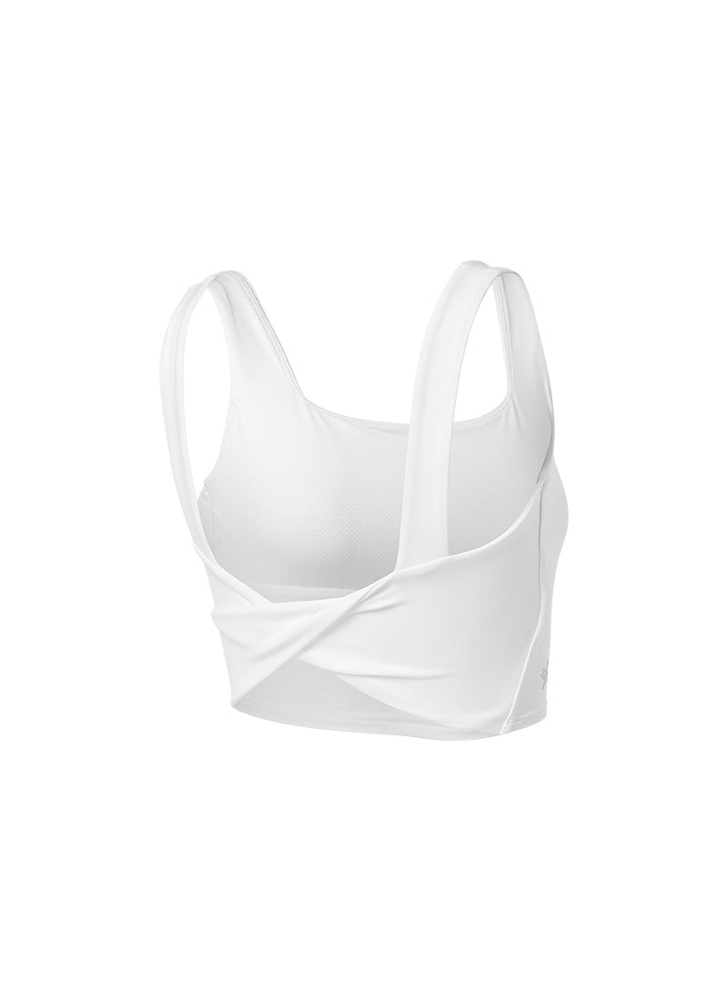 Black Label Signature Power Rise Back Twist Crop Top