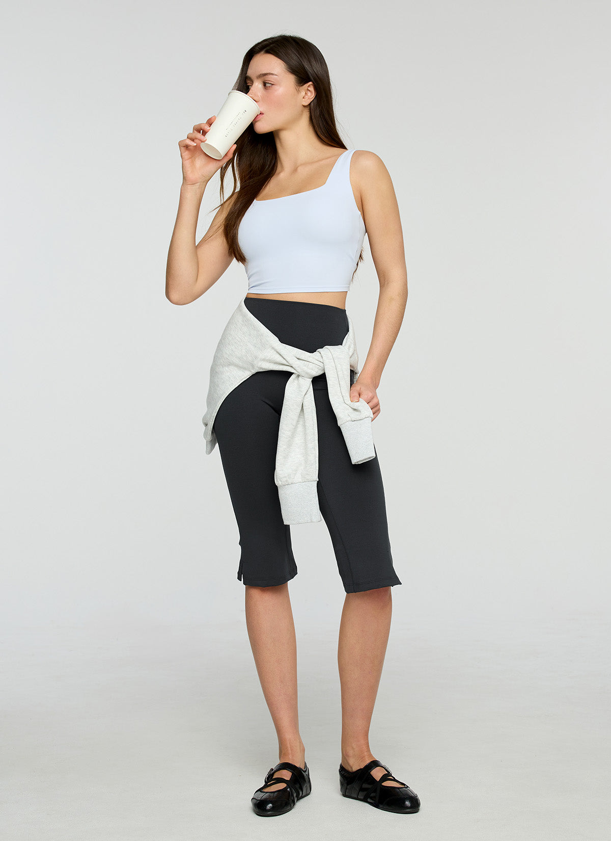 Black Label Signature Power Rise Back Twist Crop Top