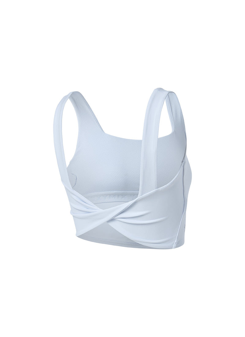 Black Label Signature Power Rise Back Twist Crop Top