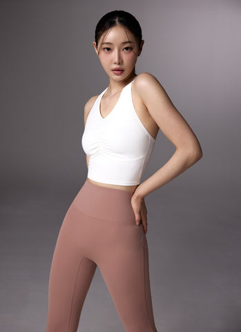 Black Label Signature Power Rise Shirring Crop Top