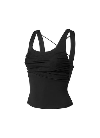 Black Label Signature Power Rise Shirring Tank Top