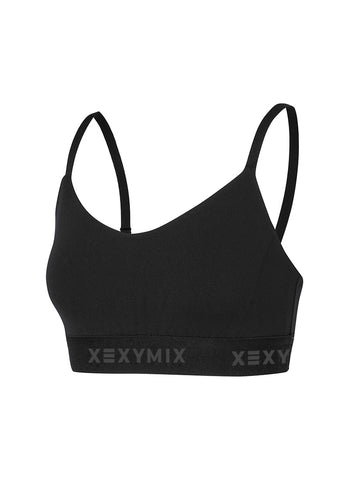 Black Label Signature Power Rise Logo Band Bra Top