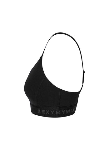 Black Label Signature Power Rise Logo Band Bra Top