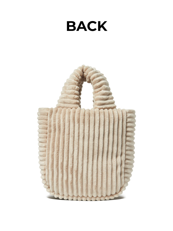 Fluffy Corduroy Tote Bag