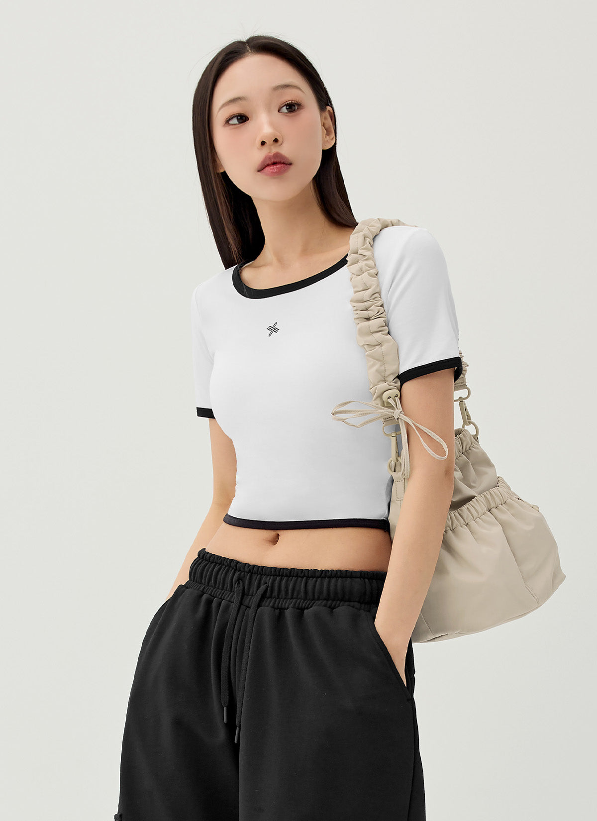 Shirring Strap Bucket Bag