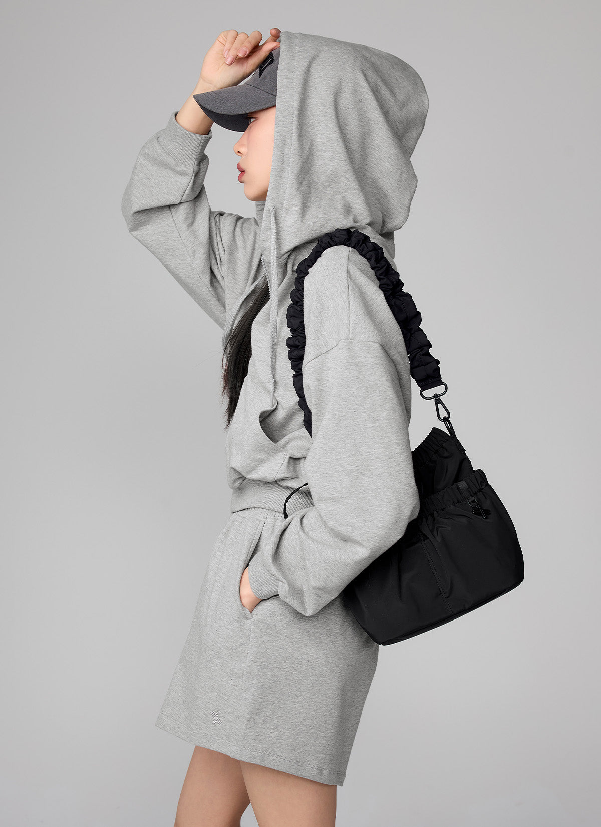 Shirring Strap Bucket Bag