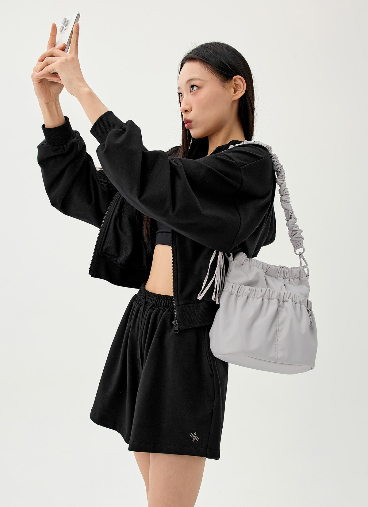 Shirring Strap Bucket Bag