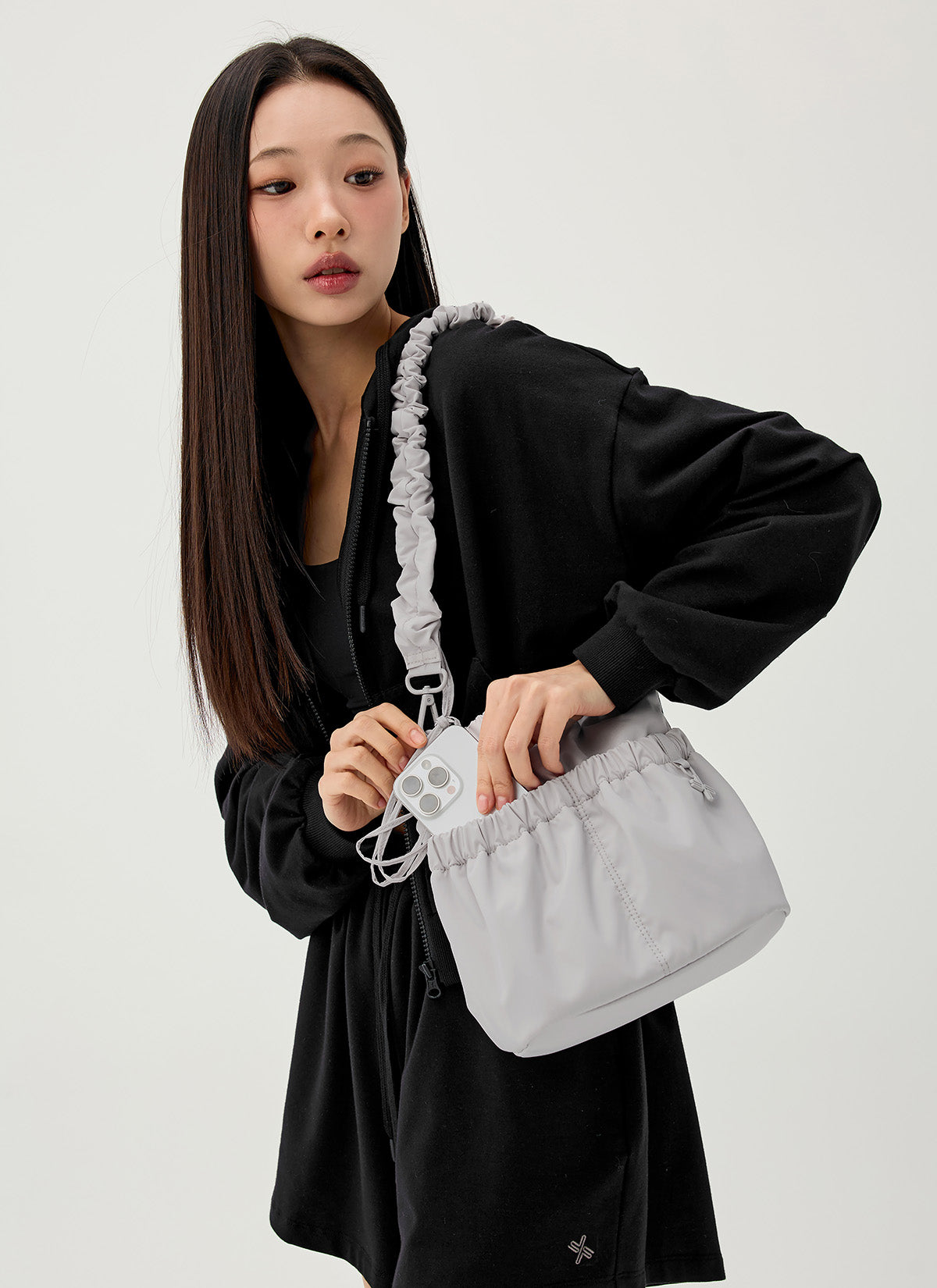 Shirring Strap Bucket Bag