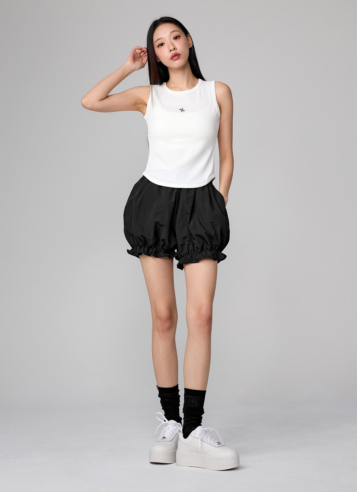 See Through Look Ribbed Knee Socks