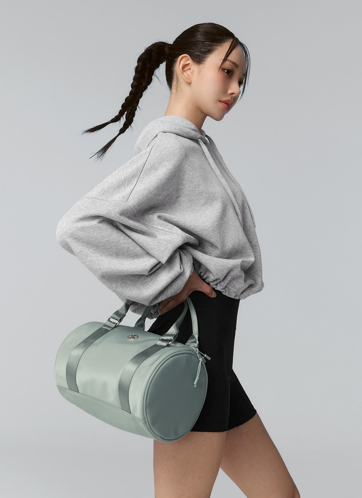 Glossy 2-Way Cylinder Bag