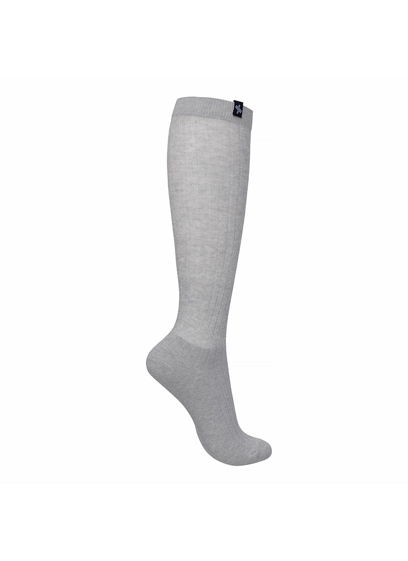 See Through Look Ribbed Knee Socks