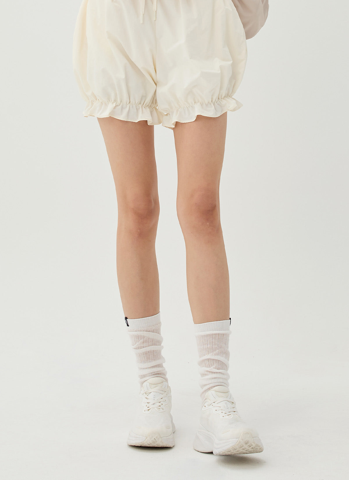 See Through Look Ribbed Knee Socks