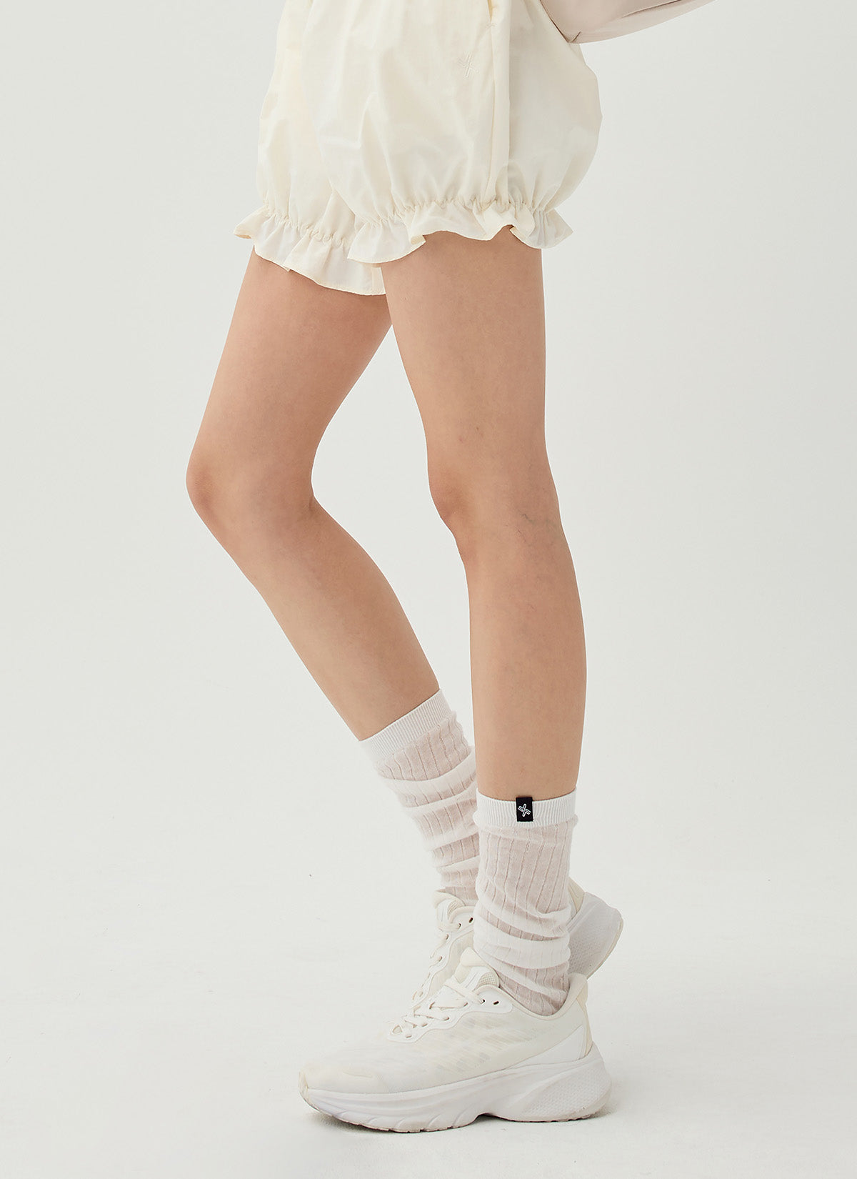 See Through Look Ribbed Knee Socks