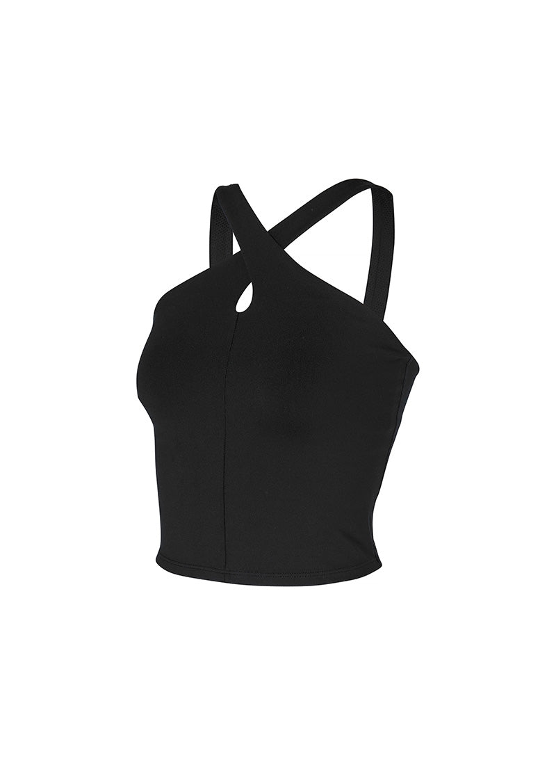 Comfort Fine Cross Neck Crop Top
