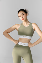 Black Label Signature 360N Actifit Bra Top in Olive Khaki