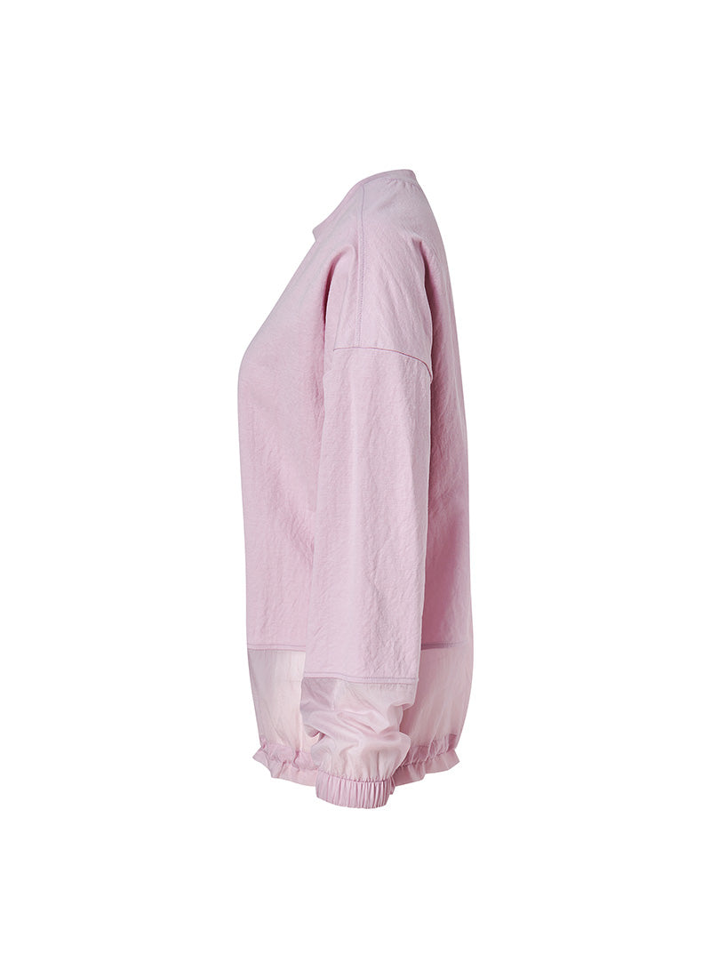 Woven Mix String Sweatshirt