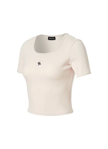 Soft Ribbed Cropped Short Sleeve