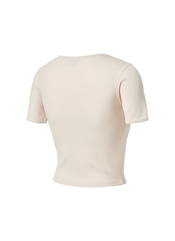 Soft Ribbed Cropped Short Sleeve