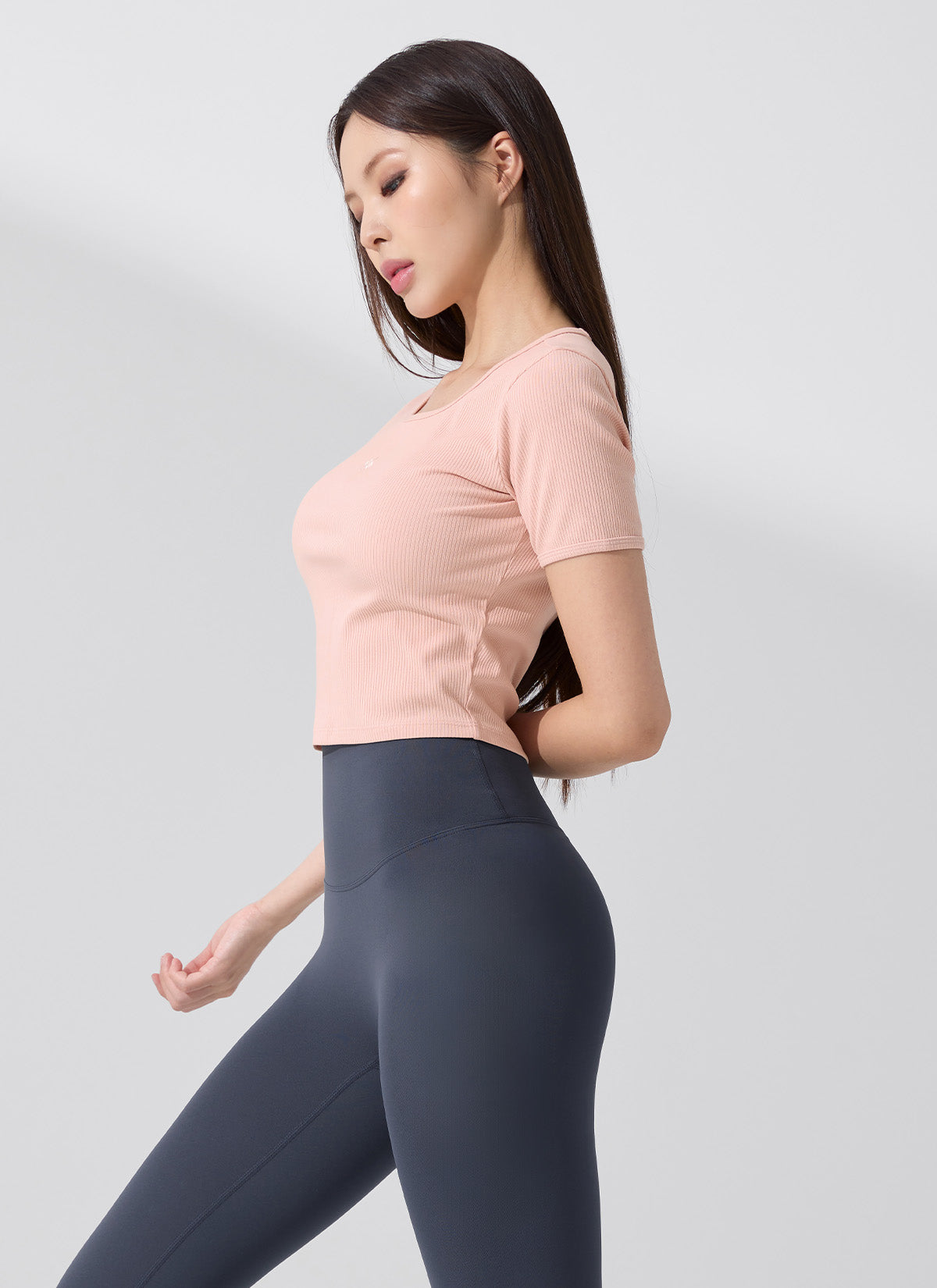 Soft Ribbed Cropped Short Sleeve