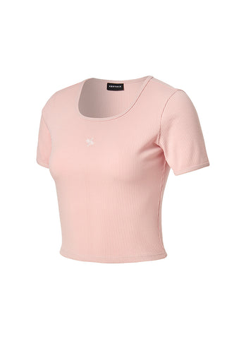 Soft Ribbed Cropped Short Sleeve
