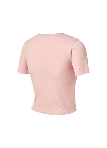 Soft Ribbed Cropped Short Sleeve