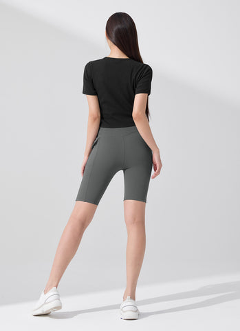 Soft Ribbed Cropped Short Sleeve