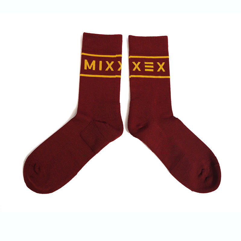 Gold Logo Athletic Mid-Crew Socks