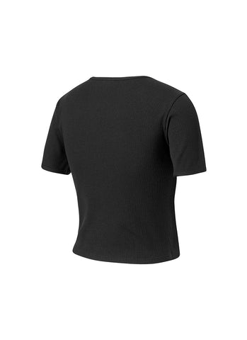 Soft Ribbed Cropped Short Sleeve