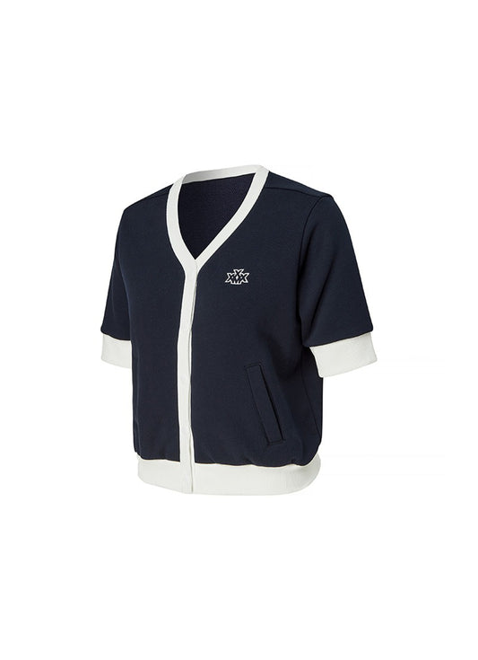 V-Neck Two Tone Cardigan