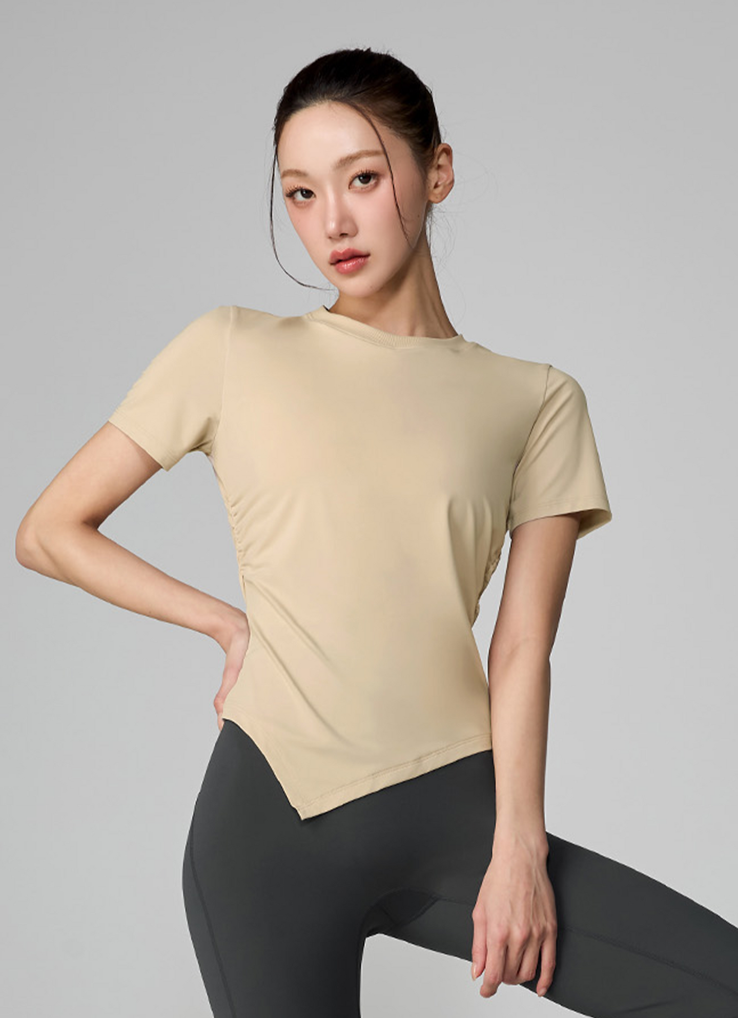 Ice Feather Light 2.0 Unbalanced Shirring Short Sleeve