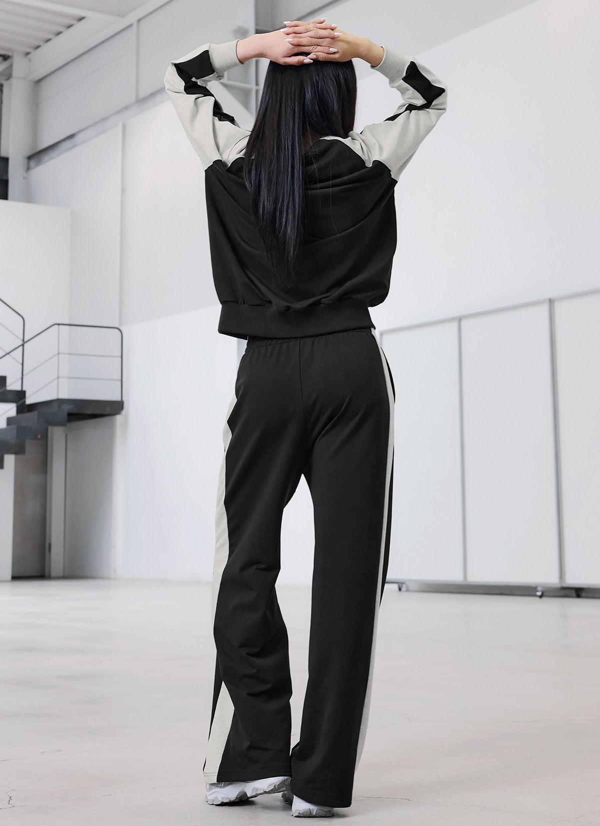 Sporty Track Sweatshirt Jacket