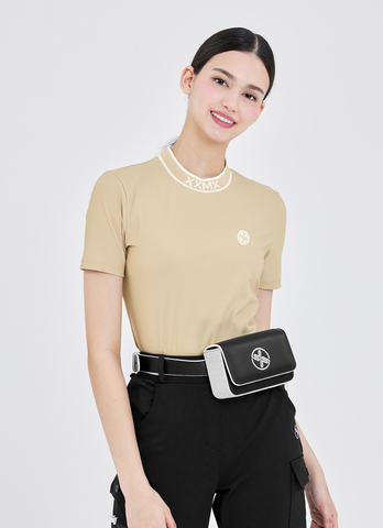Golf Embossed Jacquard Logo Short Sleeve
