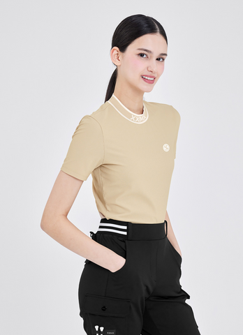 Golf Embossed Jacquard Logo Short Sleeve