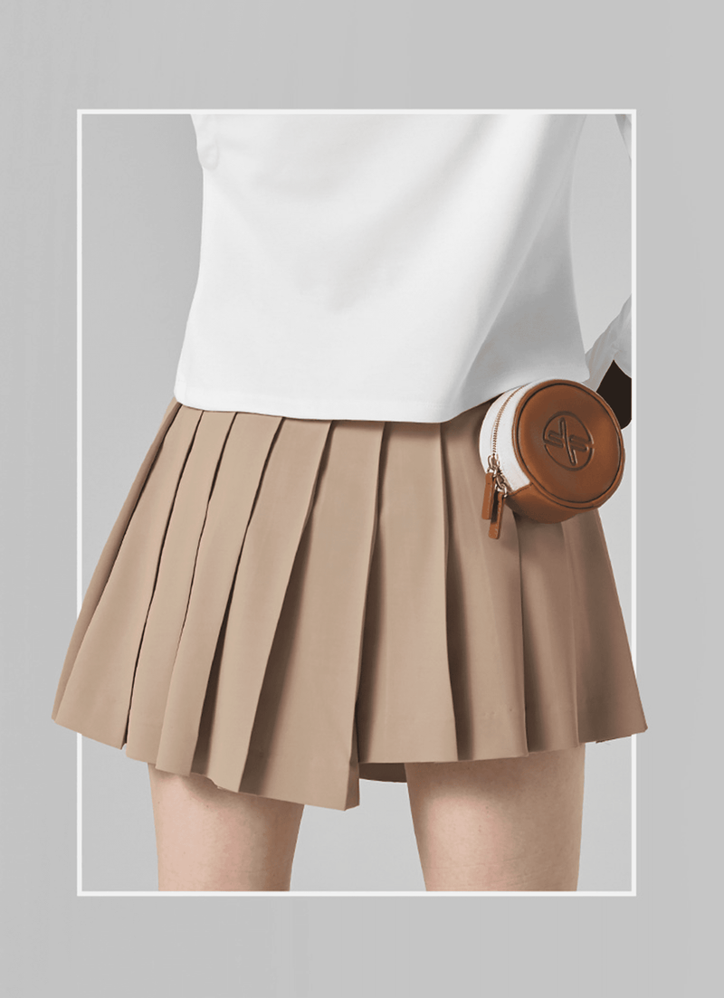 Unbalanced Pleated Cullotes Skirt 2.0