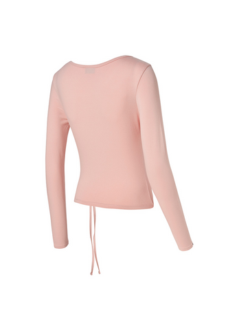 Unbalanced Neck Shirring Long