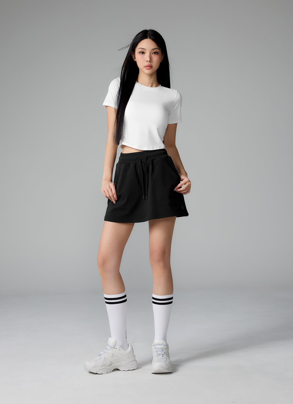 Soft Cotton Two-in-One Skirt