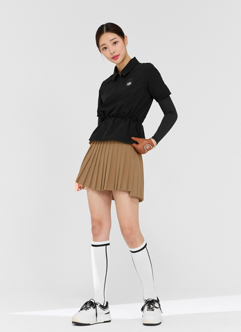 Golf Woven String Collar Short Sleeve