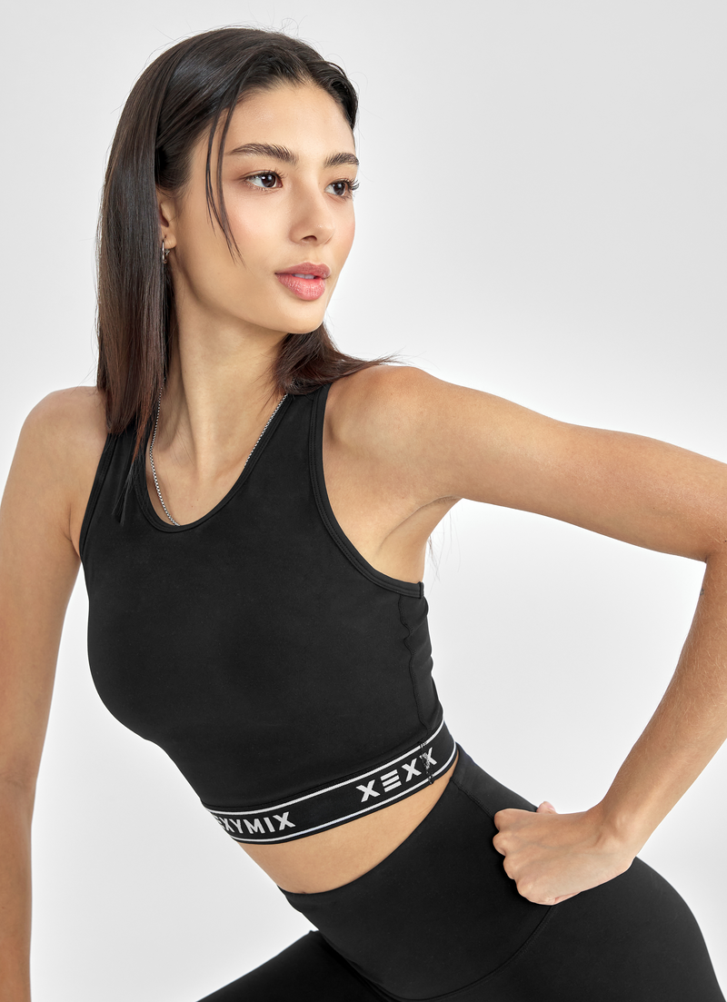 Black Label Signature 360N Logo Banding Bra Top