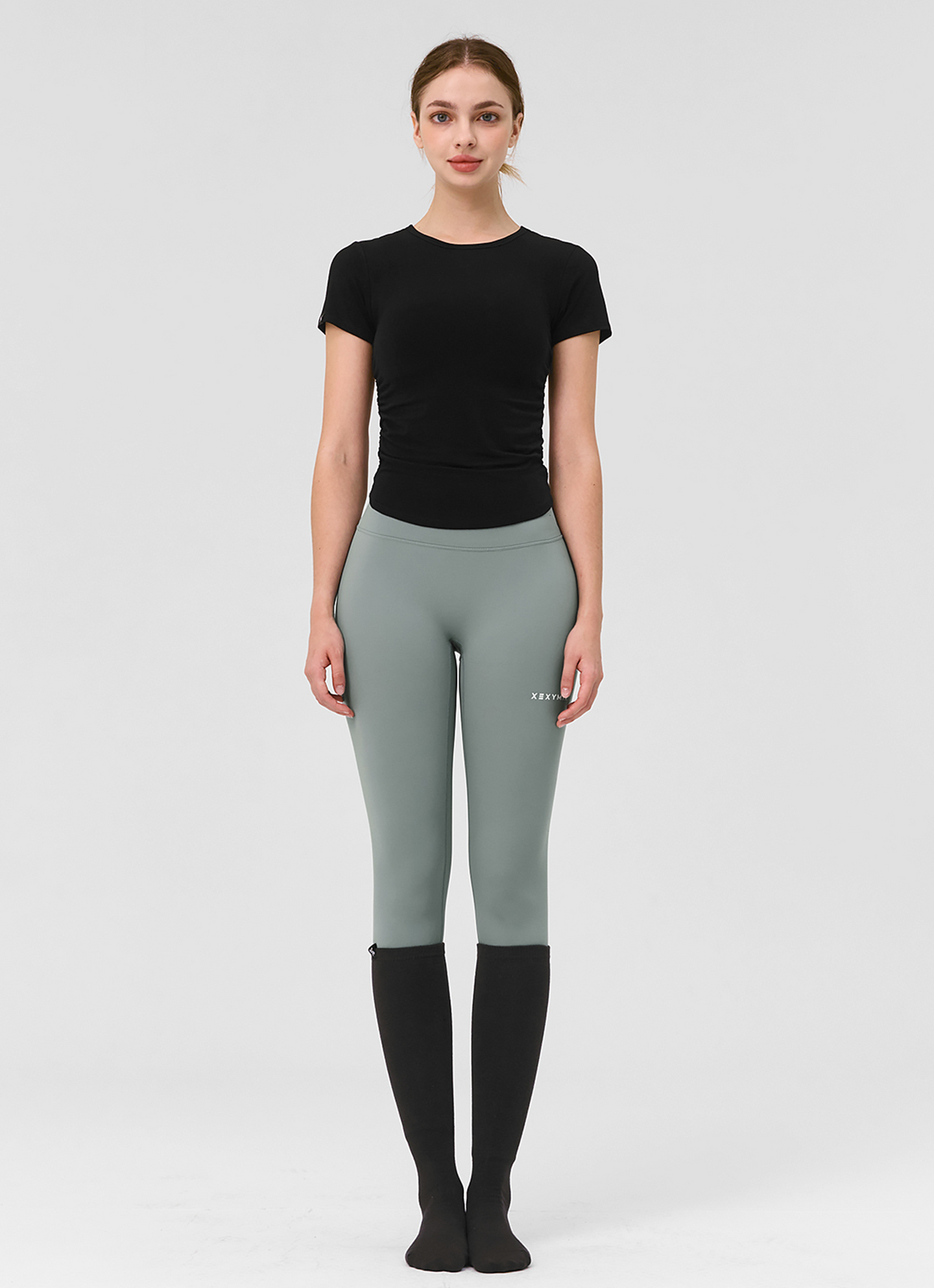 Side Shirring Short Sleeve