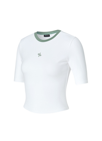 Sporty Logo Color Block Crop Top