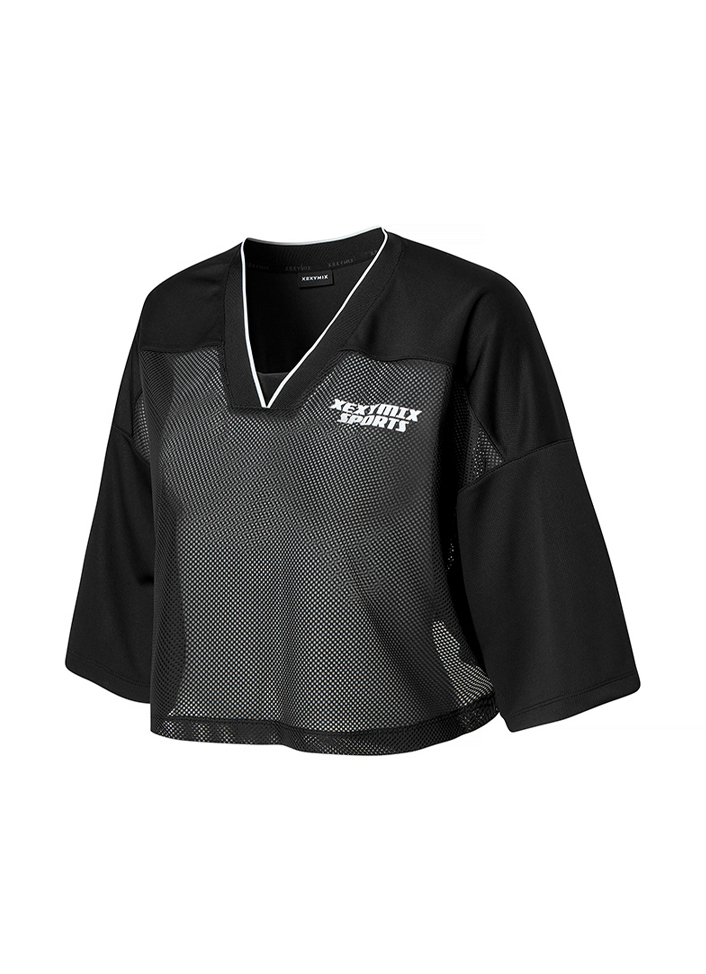 Line Mesh Cover Up Short Sleeve