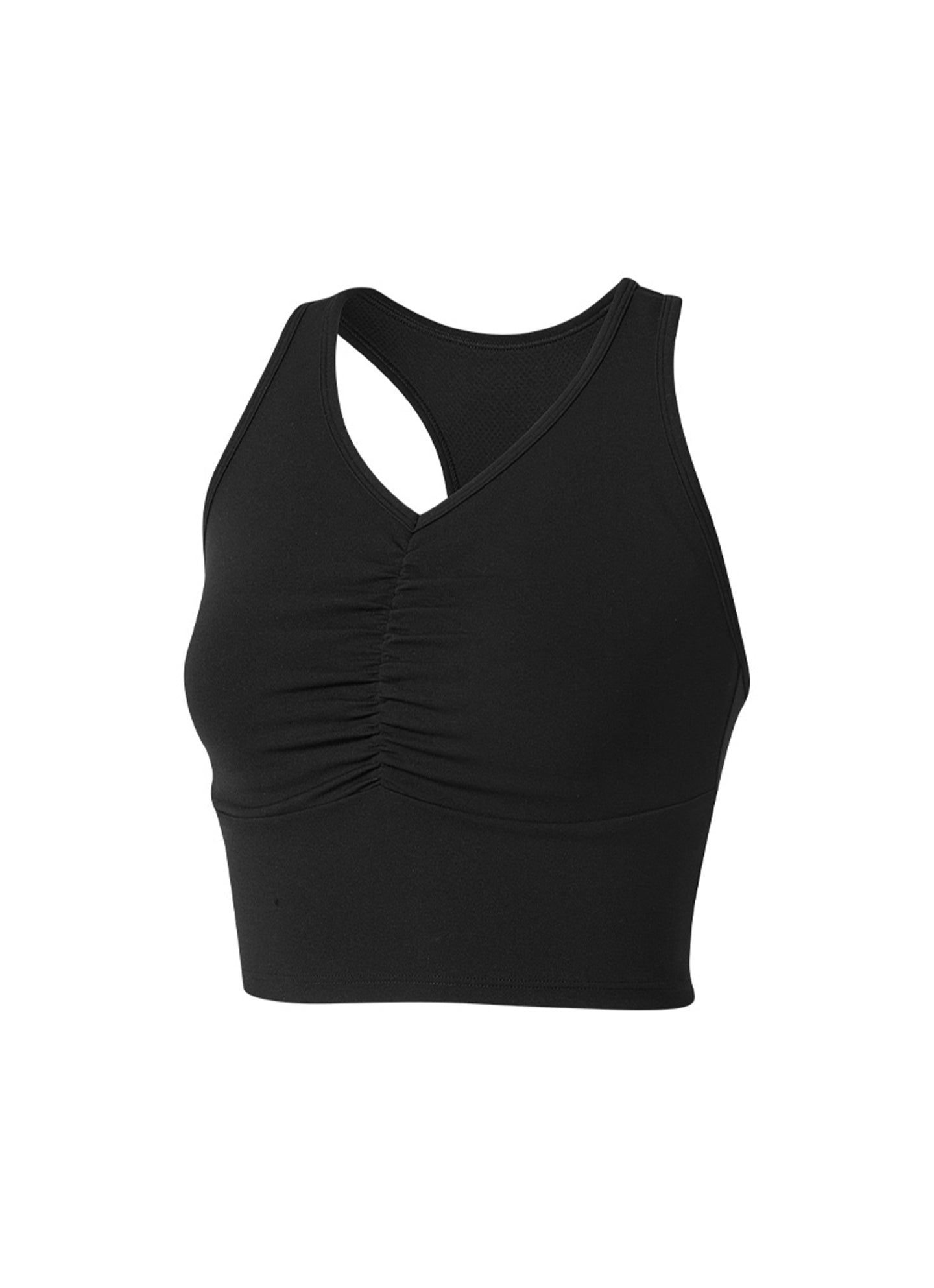 Black Label Signature Power Rise Shirring Crop Top