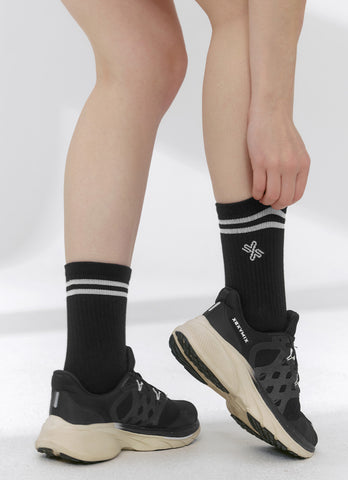 Fresh Double Line Crew Socks