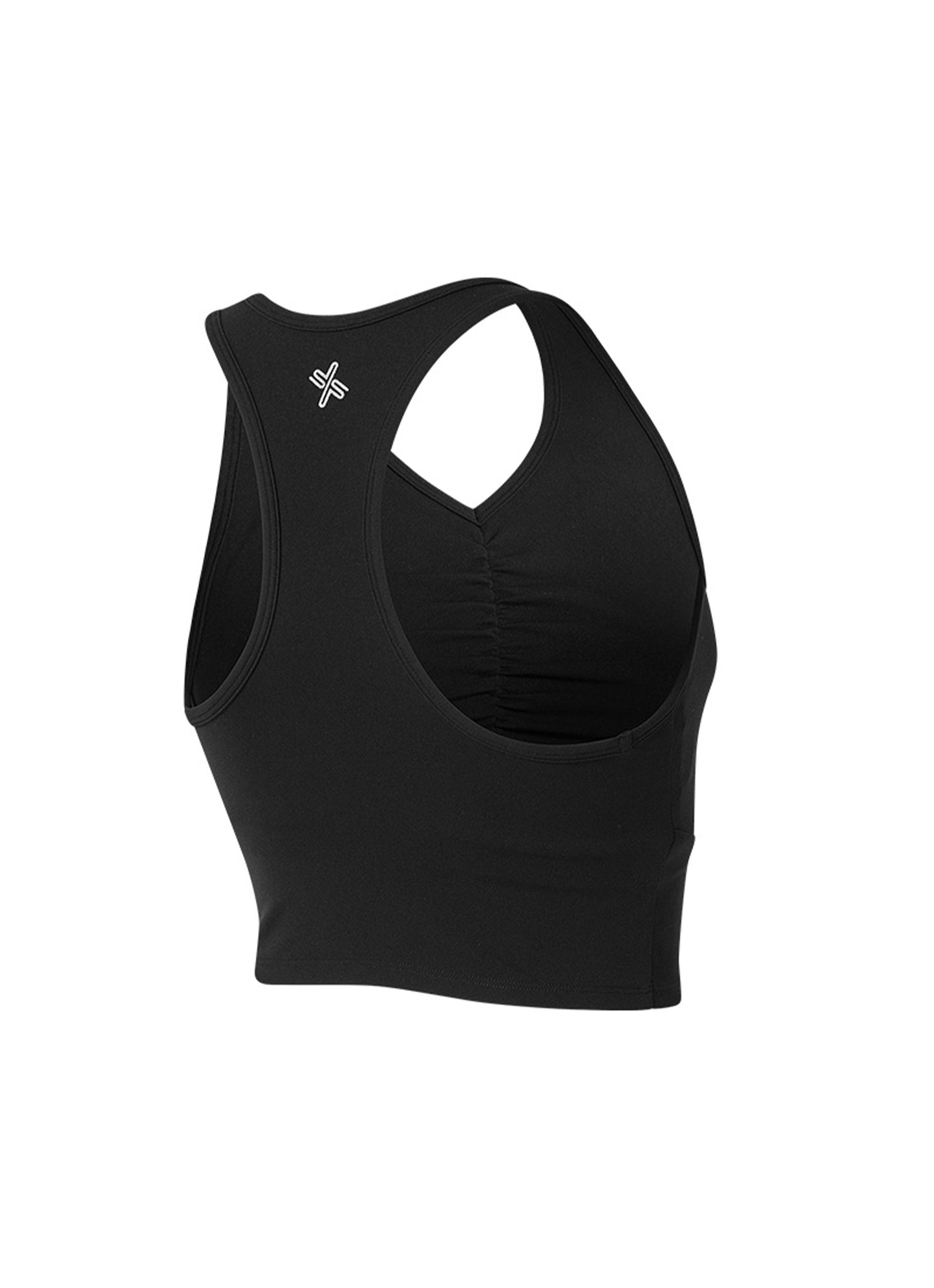 Black Label Signature Power Rise Shirring Crop Top