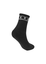 Fresh Lettering Crew Socks in Black